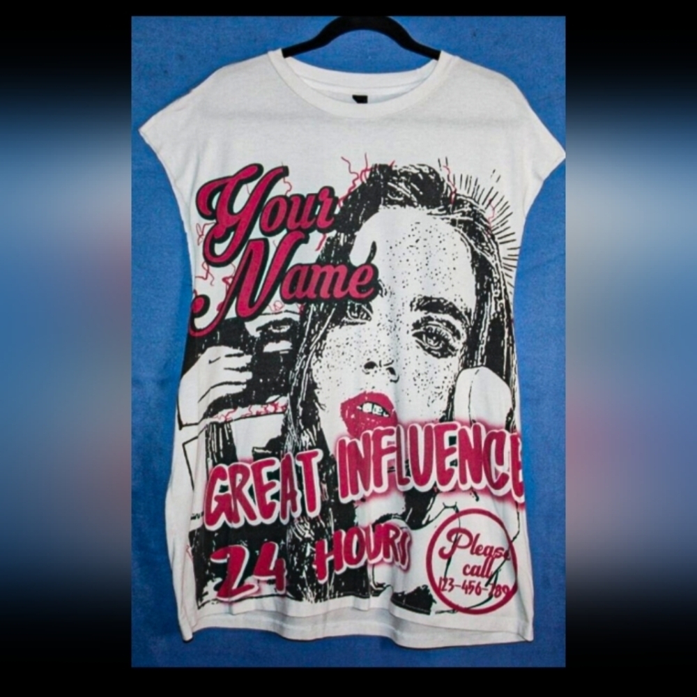 Romwe Great Influence Graphic T-Shirt XL